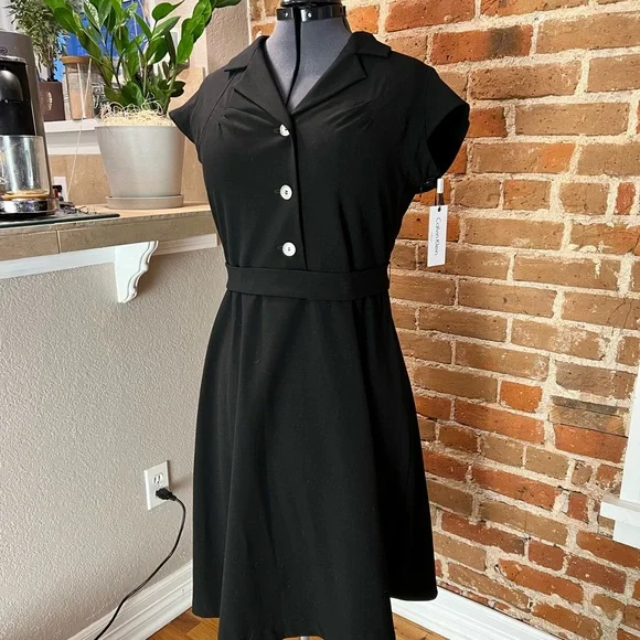 NWT Calvin Klein black dress size 12 - Picture 2 of 7